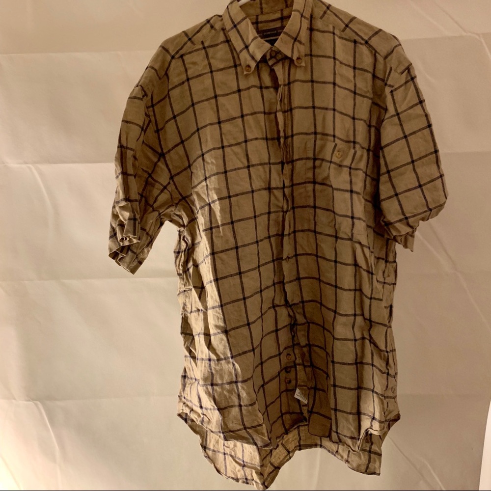 Vintage Men’s Hart Schaffner Marx 100% Linen Shirt